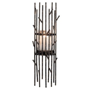 Foreside Home Garden Twig Metal/Glass Sconce AORE1675